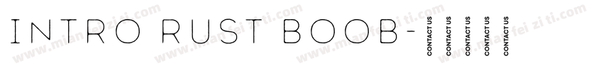 INTRO RUST BOOB字体转换